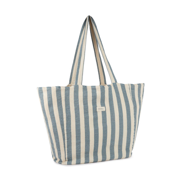 Blue stripe beach discount bag