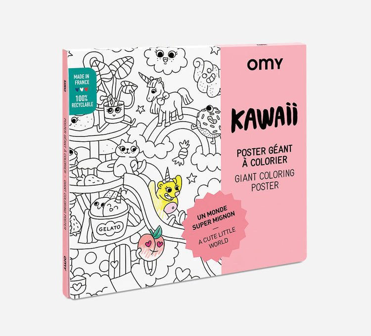 OMY. Αφίσα γίγας για ζωγραφική Kawaii