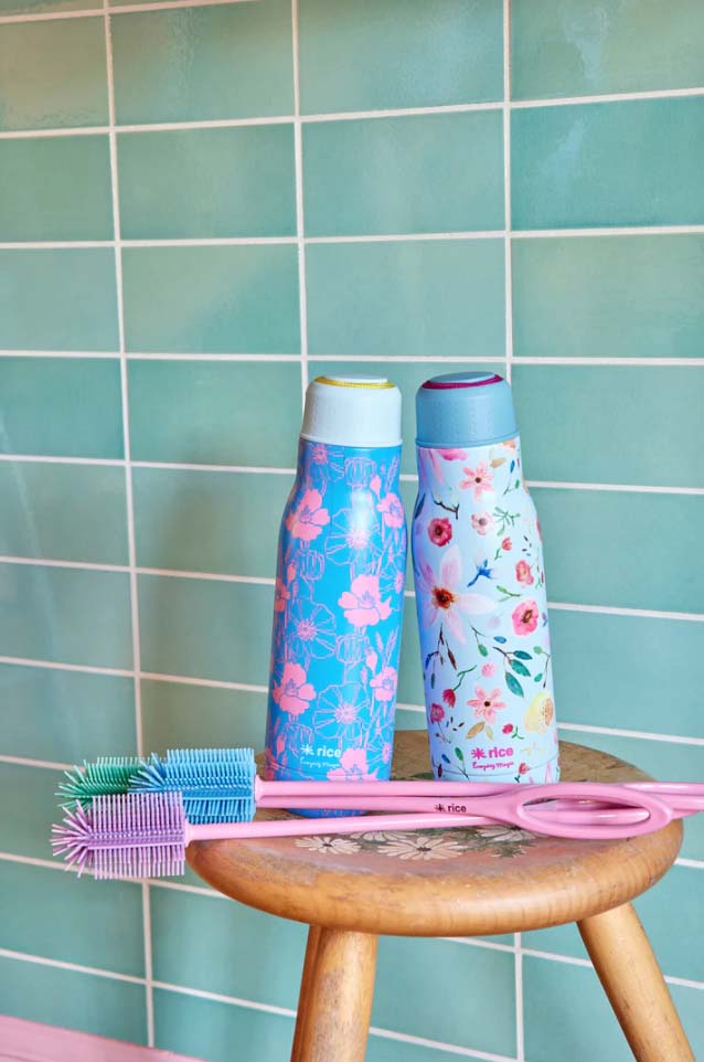 RICE. Ανοξείδωτο μπουκάλι - θερμός Poppies Love