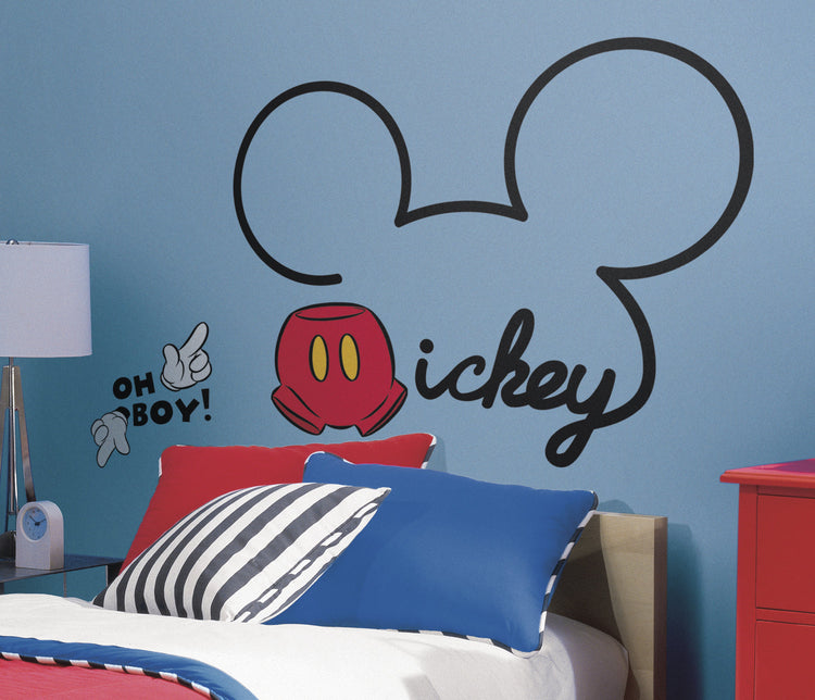 RoomMates. Αυτοκόλλητα τοίχου Mickey υπογραφή.