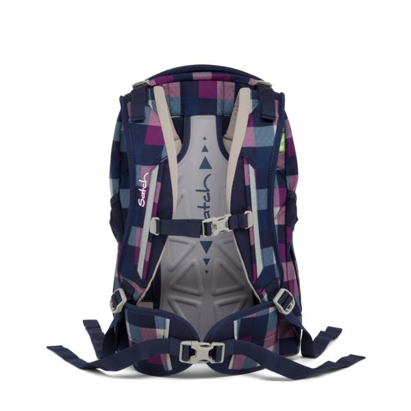 SATCH. Σακίδιο πλάτης Berry Carry (καρό μωβ-πολύχρωμο)
