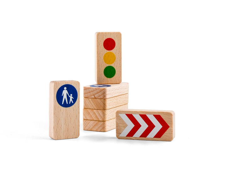 Waytoplay. Τουβλάκια - πινακίδες κυκλοφορίας