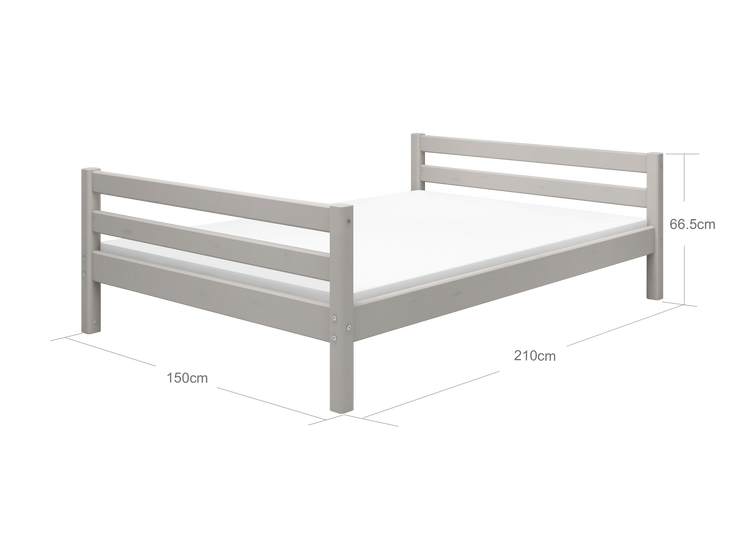 Flexa. Classic 150cm width bed - 210cm - Grey washed