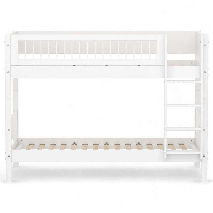 Flexa. Bunk bed F.Wht. MDF 200x90  Safety rail w Crossbars F.Wht.