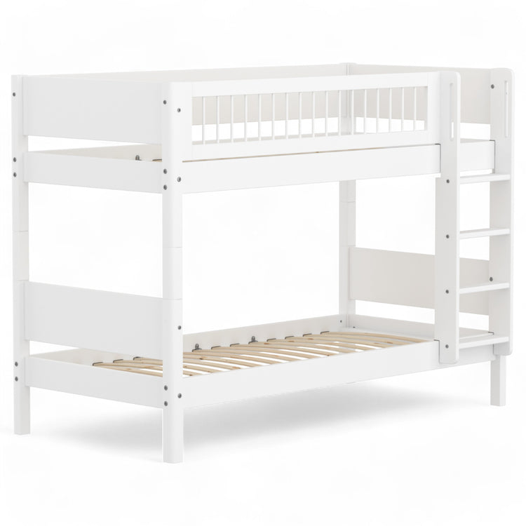 Flexa. Bunk bed F.Wht. MDF 200x90  Safety rail w Crossbars F.Wht.