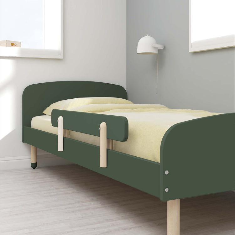 Flexa. Κρεβάτι Dots με προστατευτικό - 204εκ - Σκούρο πράσινο