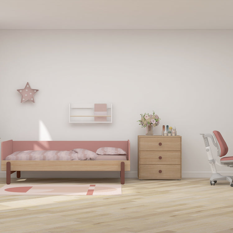 Flexa. Κρεβάτι καναπές Popsicle - Δρυς /αποχρώσεις ροζ