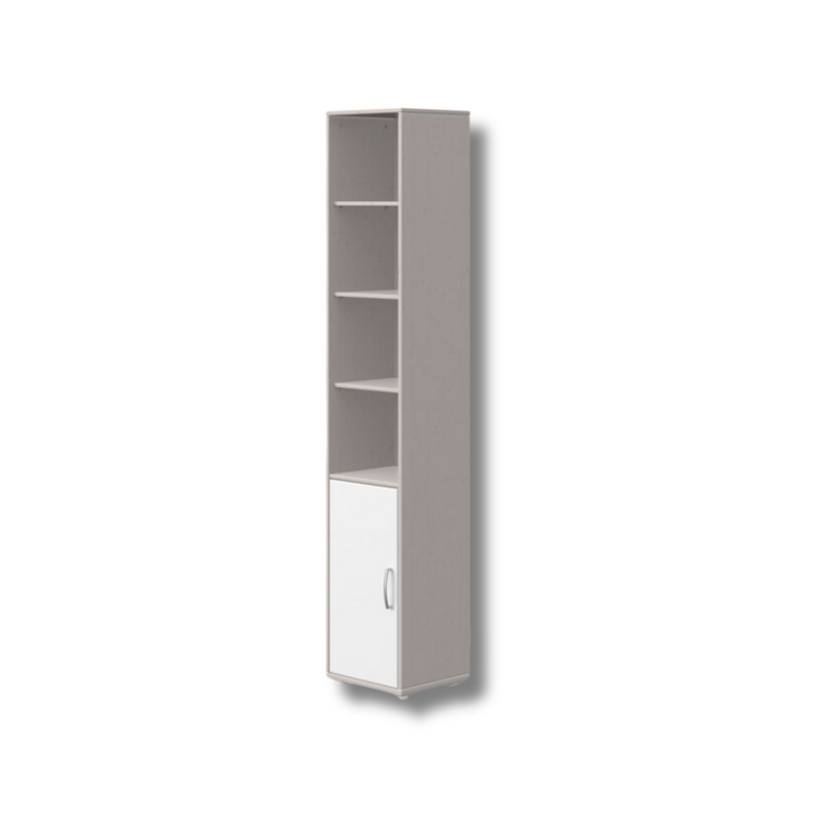 FLEXA. High shelf unit 1 door Classic. Grey washed