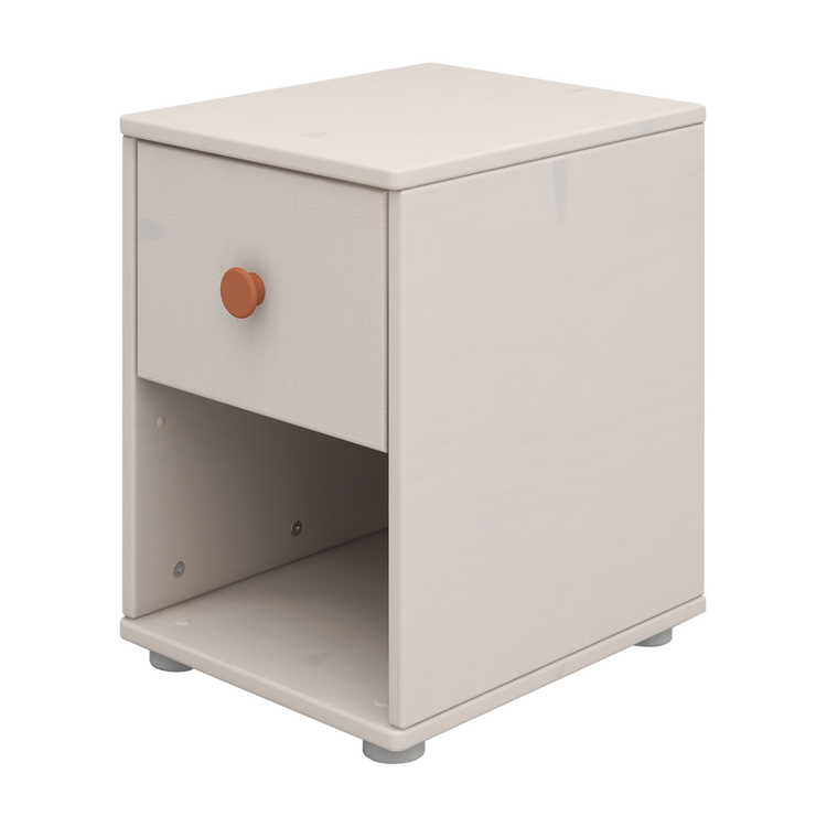 Flexa. Classic chest with 1 drawer with blush knobs - Grey washed