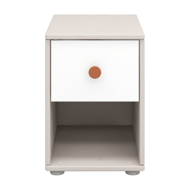Flexa. Classic chest with 1 drawer with blush knobs - Grey washed