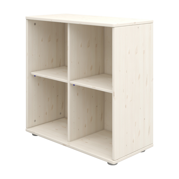 Flexa. Classic bookcase with 4 compartments - White washed