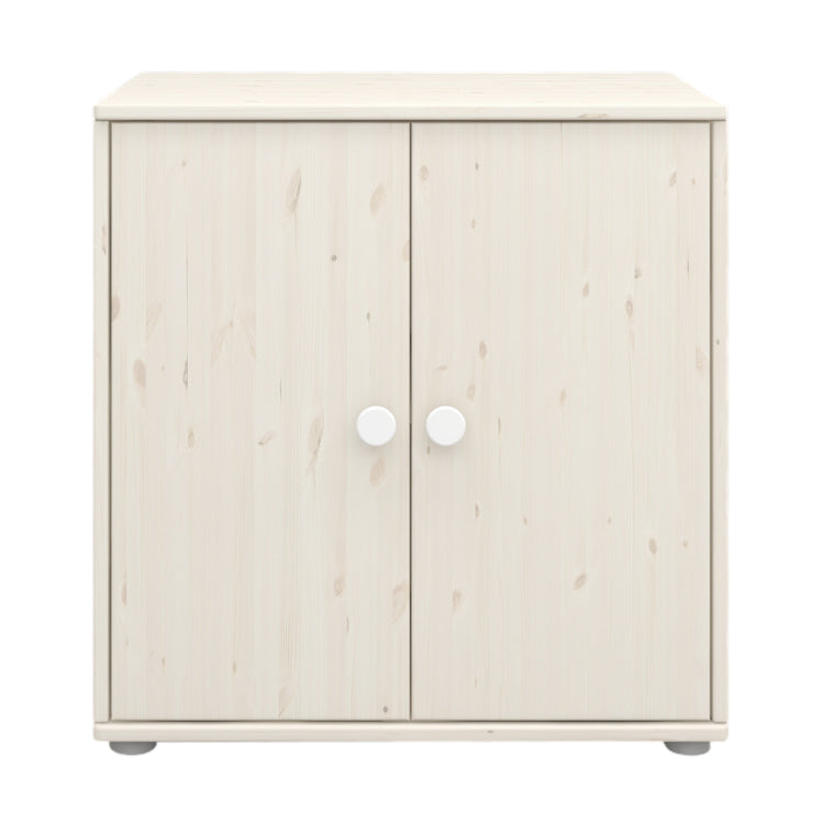 Flexa. Classic cupboard with white knobs  - White washed
