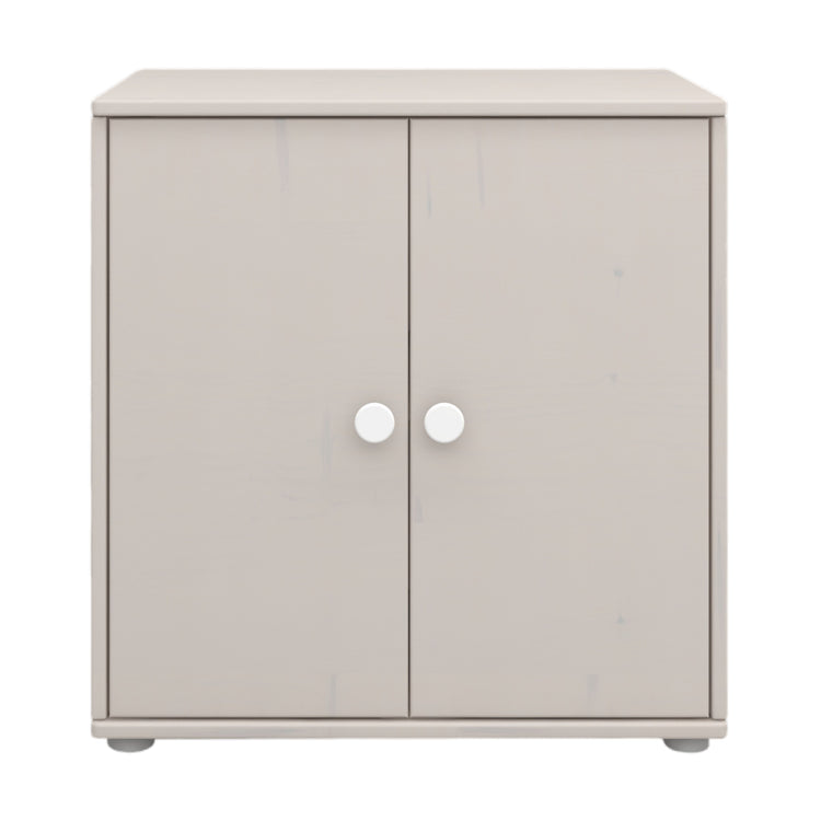 Flexa. Classic cupboard with white knobs  - Grey washed
