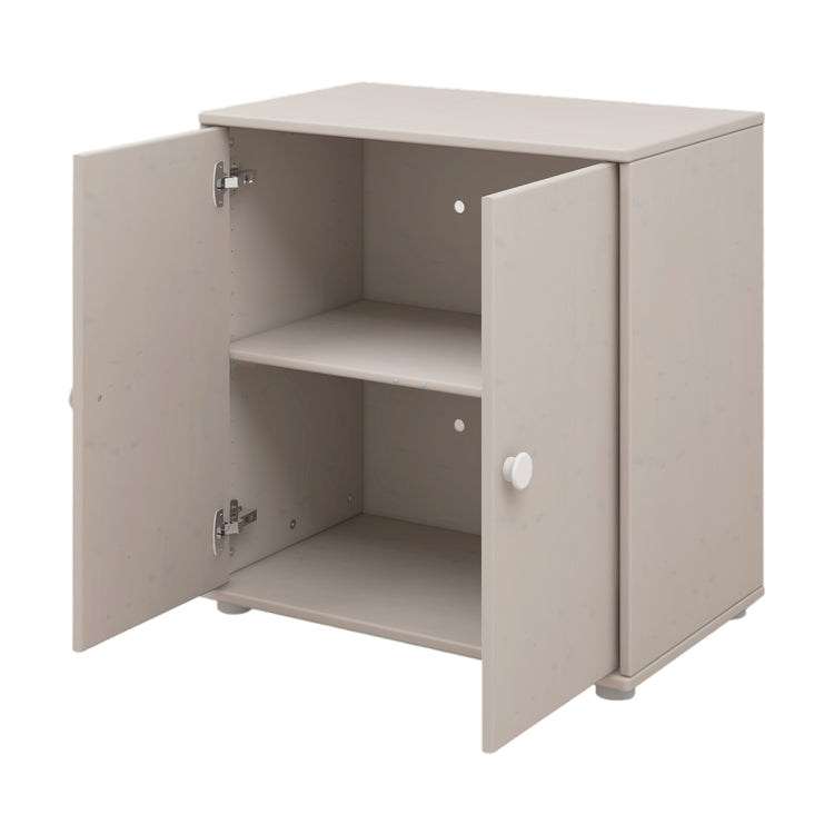 Flexa. Classic cupboard with white knobs  - Grey washed