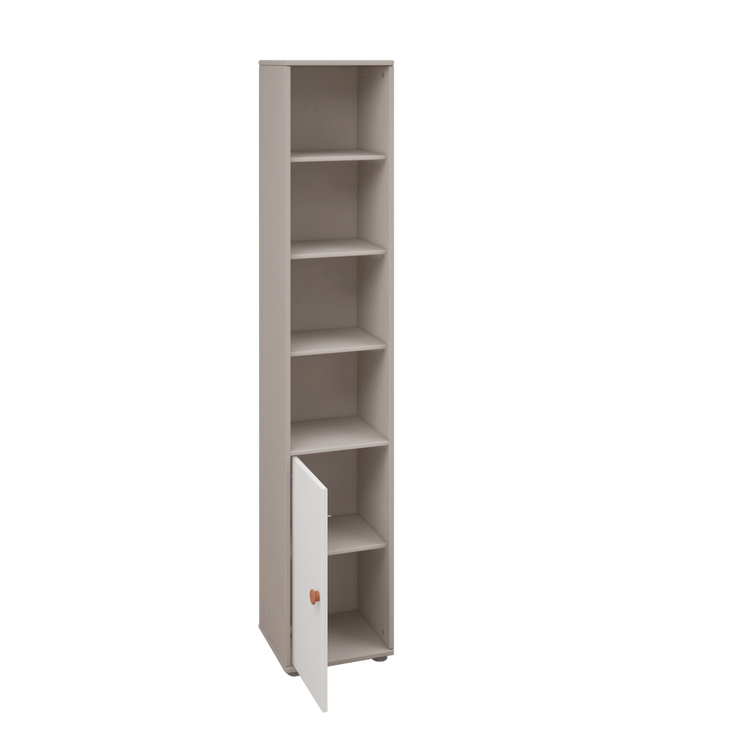 Flexa. Classic high shelf unit with blush knobs - Grey washed