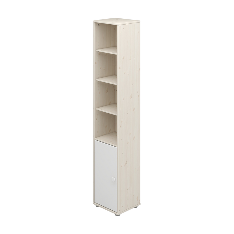 Flexa. Classic high shelf unit with white knobs - White washed