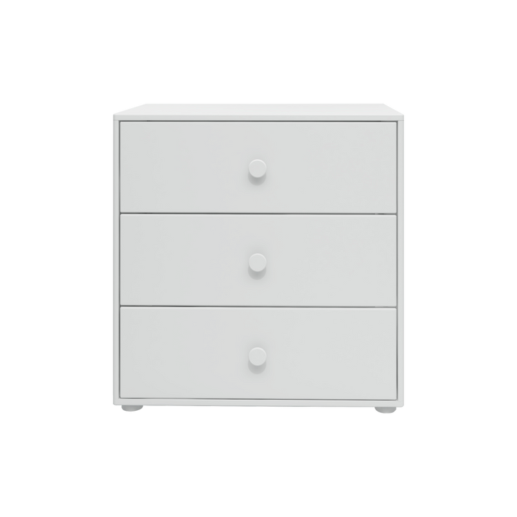 Flexa. Roomie chest with three drawer, white knobs  - White