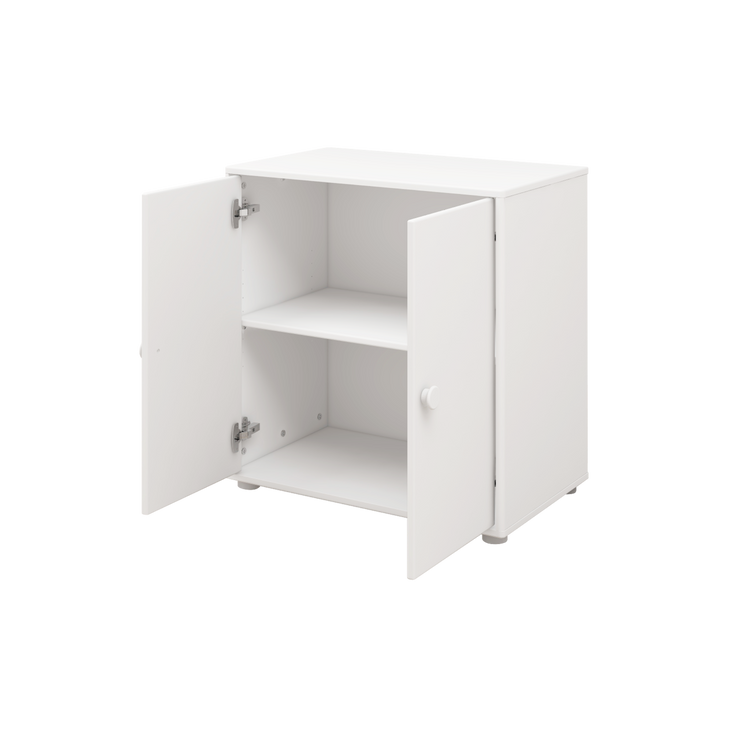 Flexa. Roomie cupboard with white knobs - White