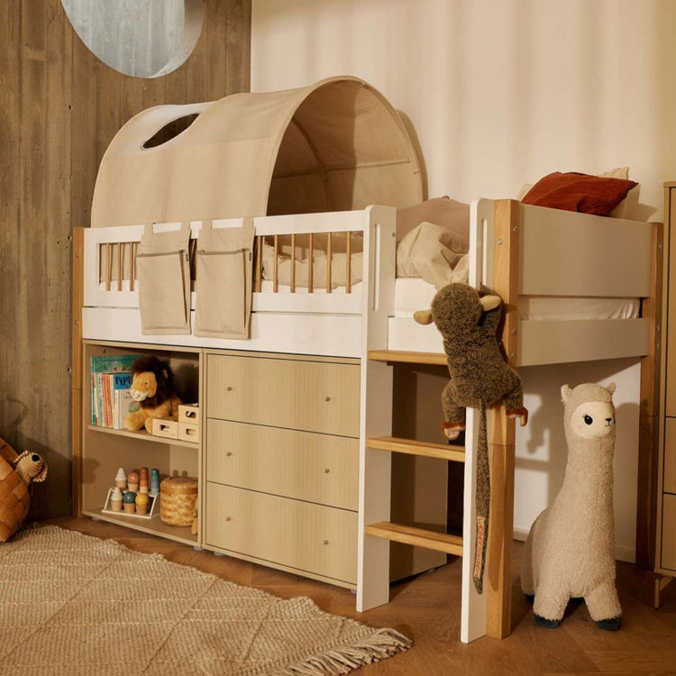 FLEXA. Saga Shelf unit with 1 shelf. Oat