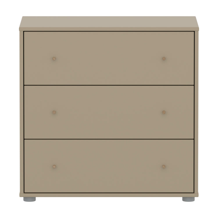 SAGA Chest with 3 drawer. Oat, Oak knobs .
