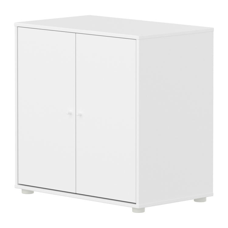 SAGA Cupboard, 2 doors, White, White knobs