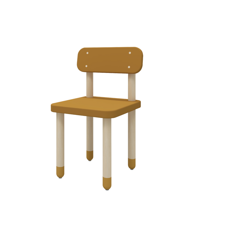 Flexa. Dots chair with backrest - Mustard