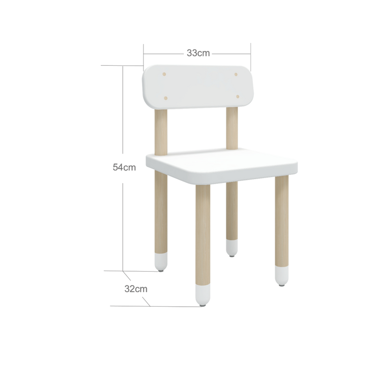Flexa. Dots chair with backrest - White
