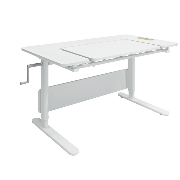 Flexa. MOBY center up study desk - White / Oak