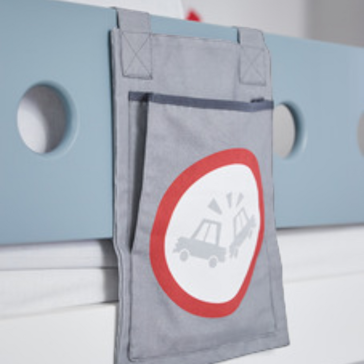 Flexa. Υφασμάτινες τσέπες για κρεβάτι Μικροί ήρωες - Πολύχρωμο