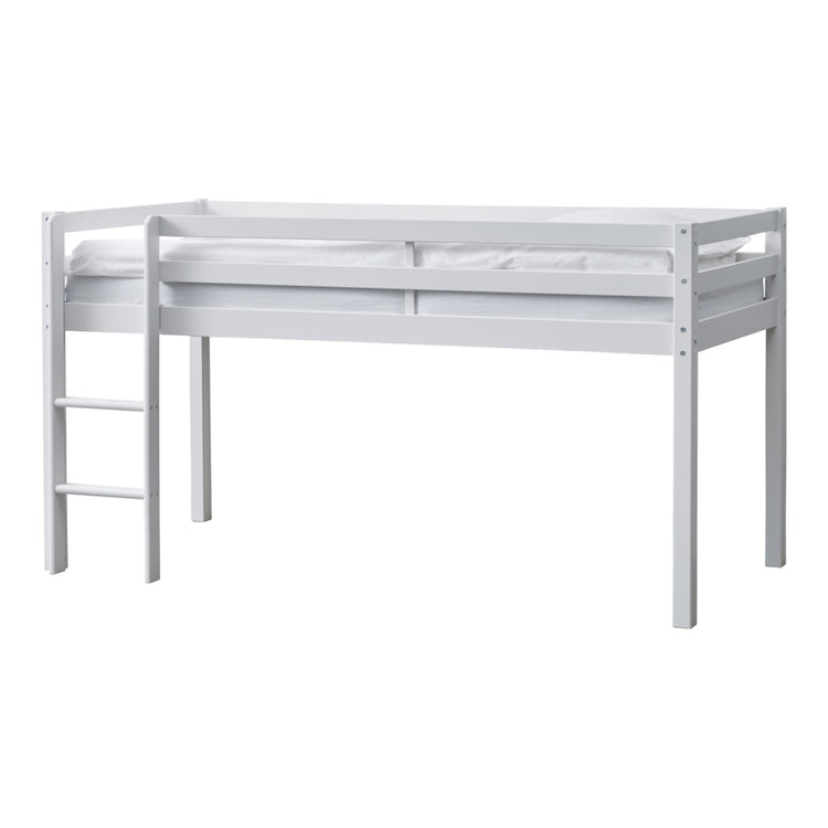 Thuka. Actim mid-high bed with straight ladder. White