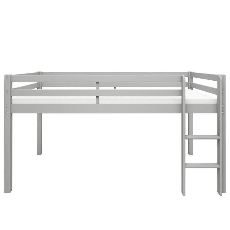 Thuka. Actim mid-high bed with straight ladder. Grey