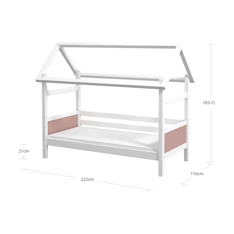 THUKA. Nordic - Rose panel bed. Back rails. House frame