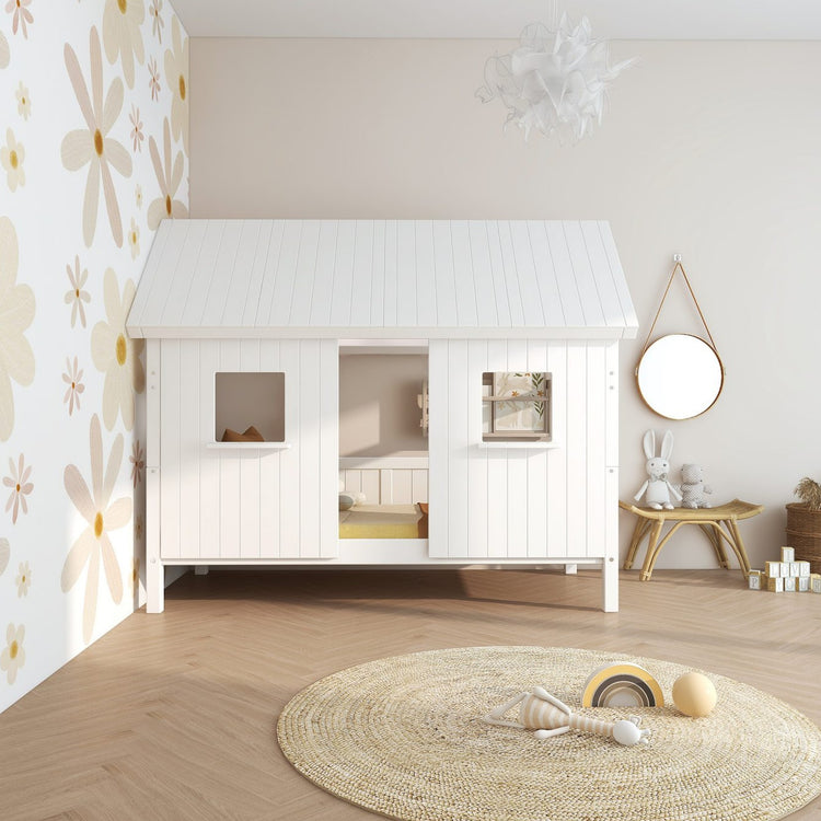 White panel bed. Back rails. House frame. House panel x2