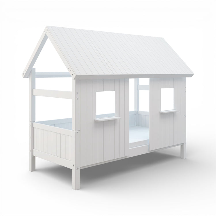White panel bed. Back rails. House frame. House panel x2