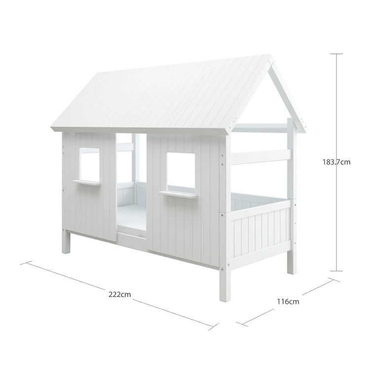 White panel bed. Back rails. House frame. House panel x2