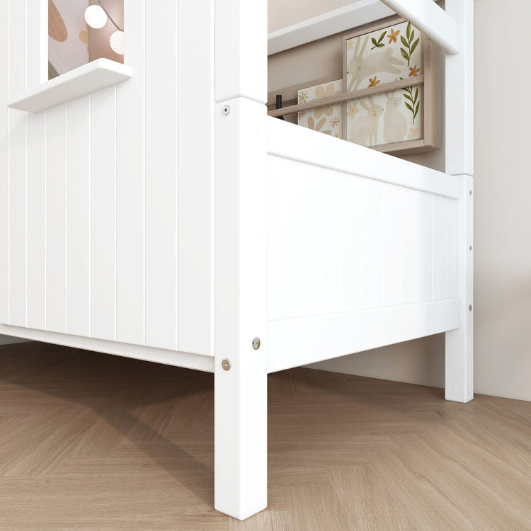 White panel bed. Back rails. House frame. House panel x2