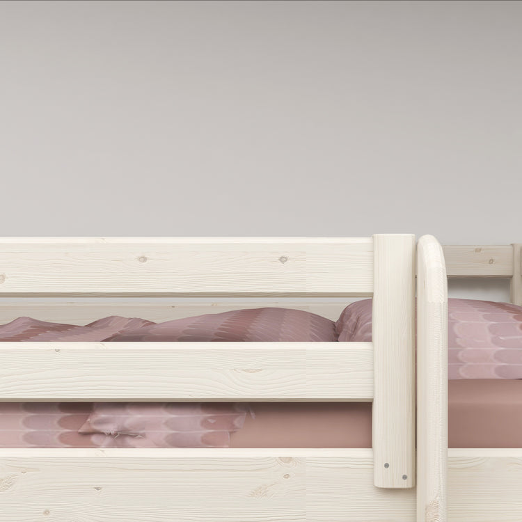 Flexa. Κρεβάτι ψηλό Classic με κάθετη σκάλα - 210εκ - Λευκό ντεκαπέ