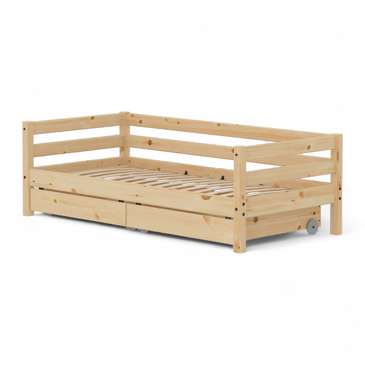 Single bed + safety rails back 200x90 Untr.