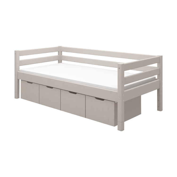 Flexa. Classic bed with 4 drawers - 210cm - Grey washed