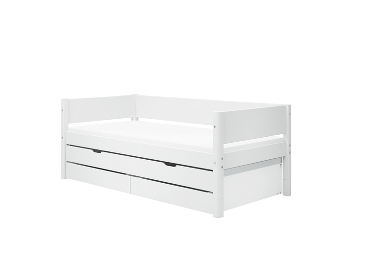 Flexa. Κρεβάτι White με κρεβάτι φιλοξενίας και συρτάρια - 210εκ - Λευκό
