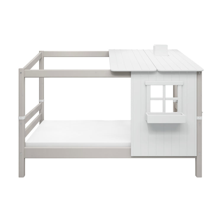 Flexa. Classic bed with 1/2 house - 210cm - Grey washed