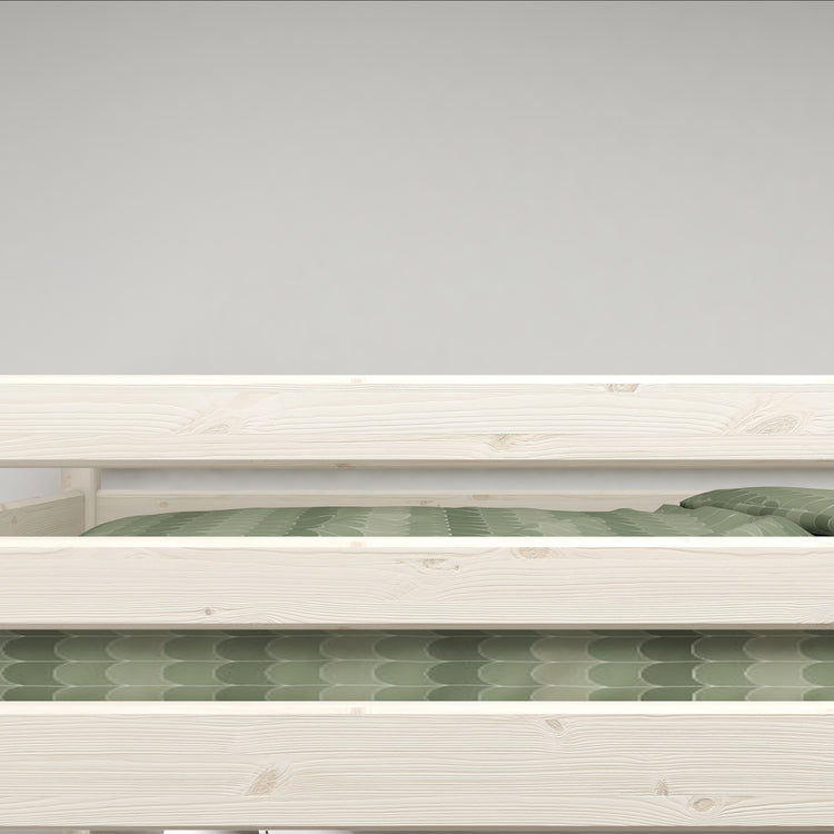Flexa. Κρεβάτι ψηλό Classic με γραφείο και κεκλιμένη σκάλα - 210εκ - Λευκό ντεκαπέ