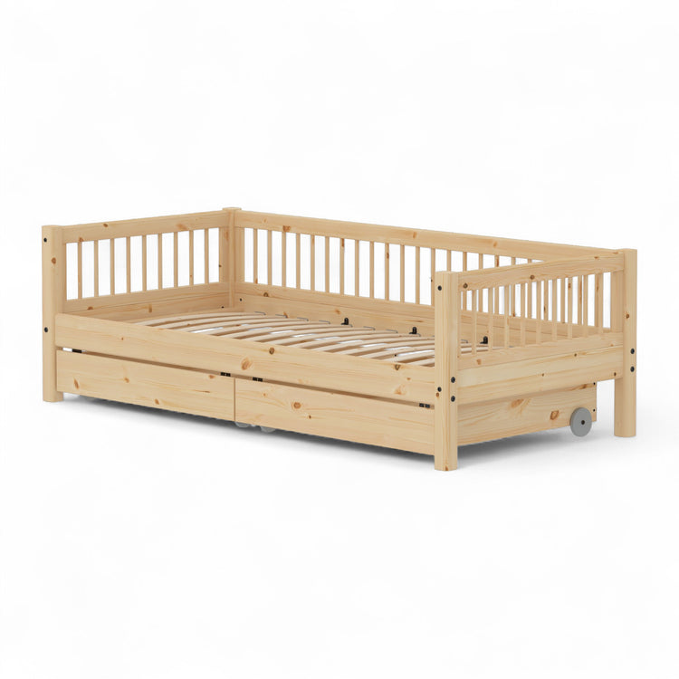 Daybed Crossbars w. 2 drws. Untr. Pine 200x90