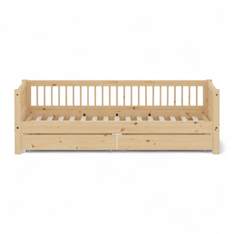 Daybed Crossbars w. 2 drws. Untr. Pine 200x90