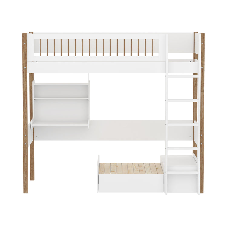 Flexa.  Highslp. Str. Ladder Legs Oak Crossbar Casa+Desk Rail F.Wht.