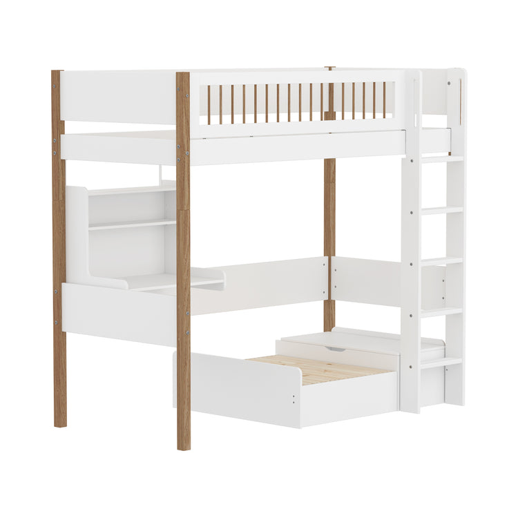 Flexa.  Highslp. Str. Ladder Legs Oak Crossbar Casa+Desk Rail F.Wht.
