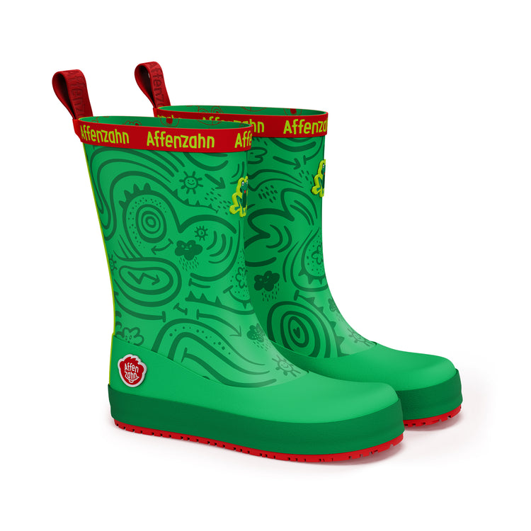 AFFENZAHN. Rain Boot Vegan Plashy Frog
