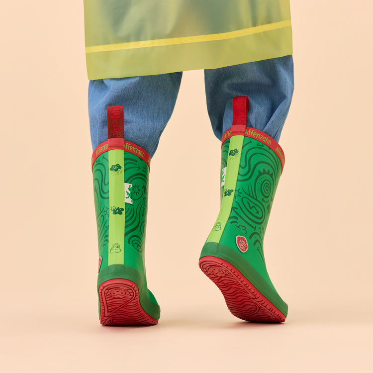 AFFENZAHN. Rain Boot Vegan Plashy Frog