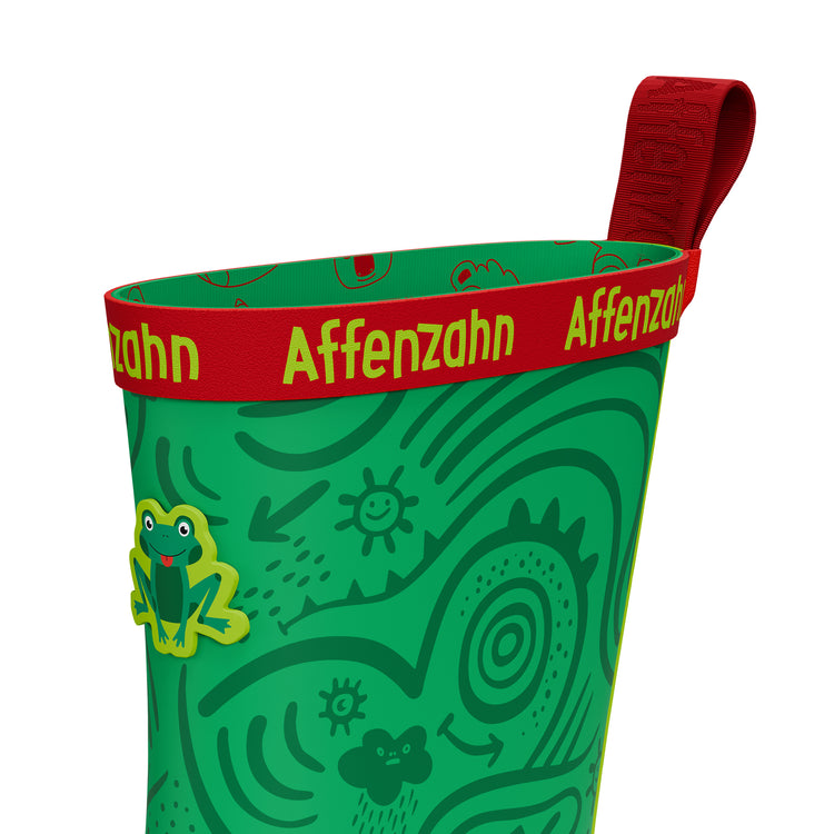 AFFENZAHN. Rain Boot Vegan Plashy Frog