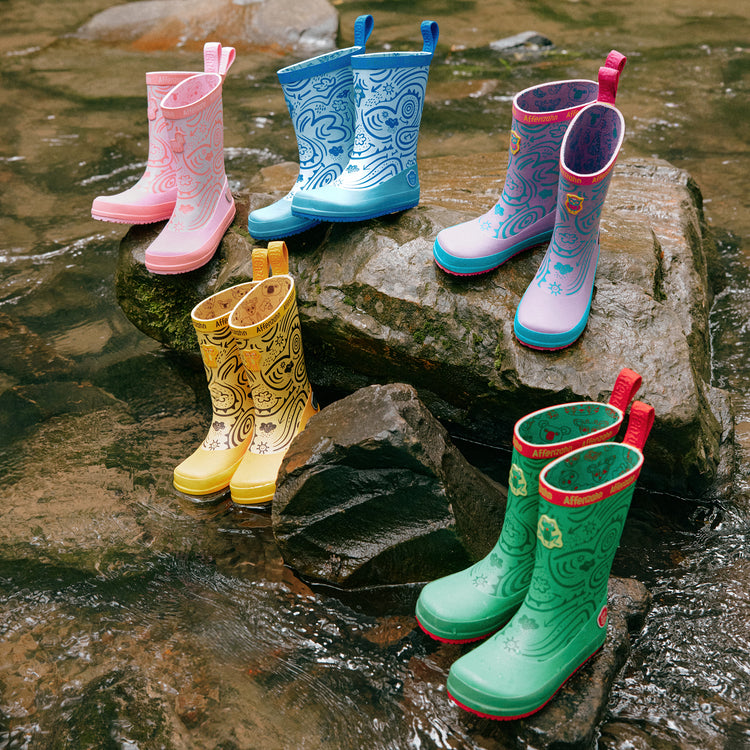 AFFENZAHN. Rain Boot Vegan Plashy Frog